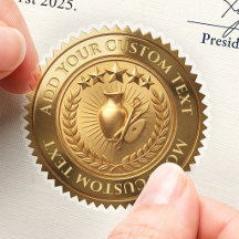 Pottery Clay Sculpting Custom 3D Foil Seal Gold