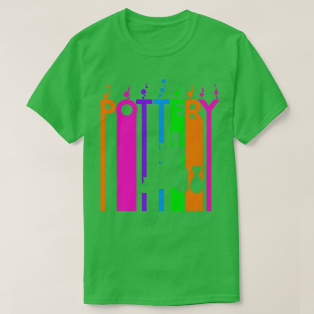 Pottery Colorful Bubbles T-Shirt (Design Front)
