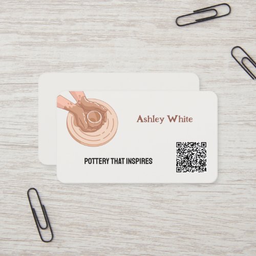 Pottery Custom QR Business Card