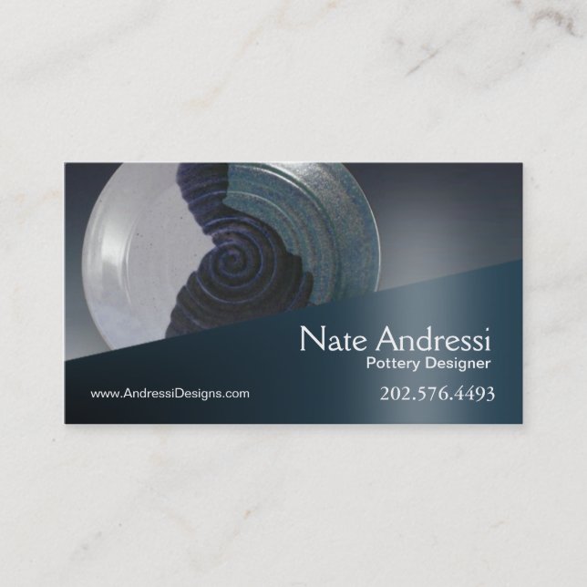 "Pottery Designer I" - Ceramics Business Card (Front)