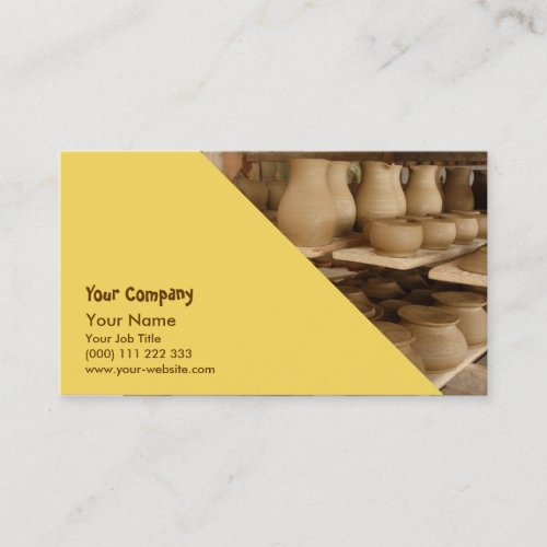 Pottery drying business card template