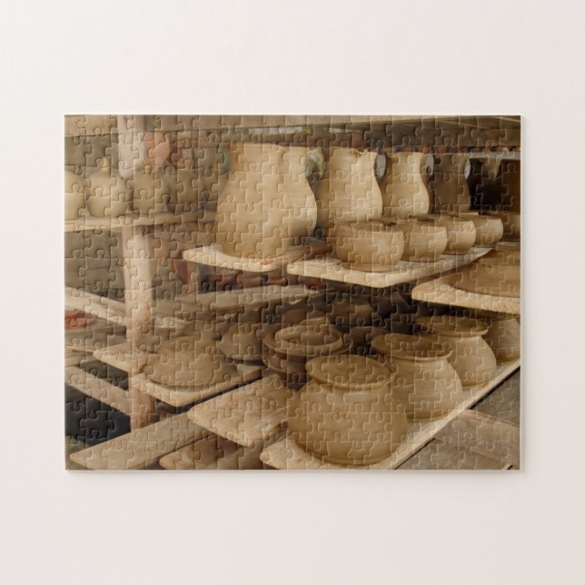 Pottery drying jigsaw puzzle (Horizontal)