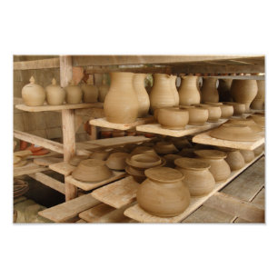 Pottery drying photo print