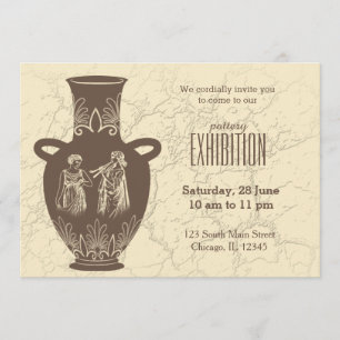 Pottery exhibition invitation