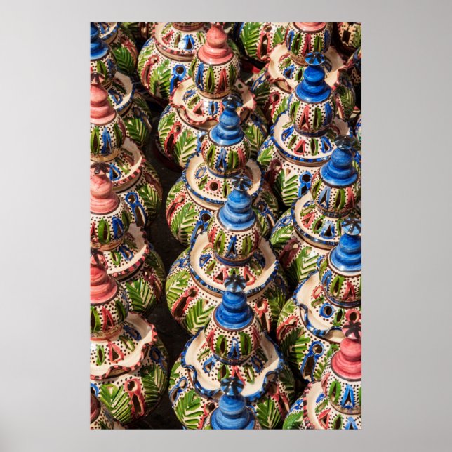 Pottery For Sale At Market Poster (Front)