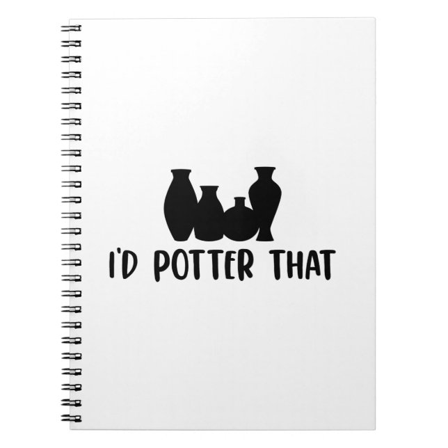 Pottery Gift Ideas | Pottery Potter Craft Ceramics Notebook (Front)