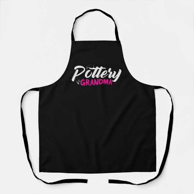 Pottery Grandma Ceramist Granny Ceramic Clay Apron (Front)