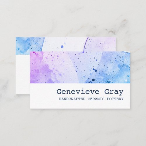 Pottery Handcrafted Modern Clean Texture Ombre  Business Card