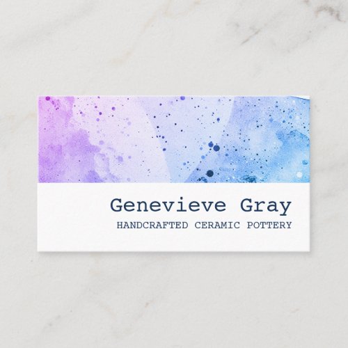 Pottery Handcrafted Modern Clean Texture Ombre  Business Card