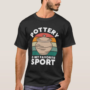 Pottery Is My Favorite Sport, Retro Sunset Artist T-Shirt