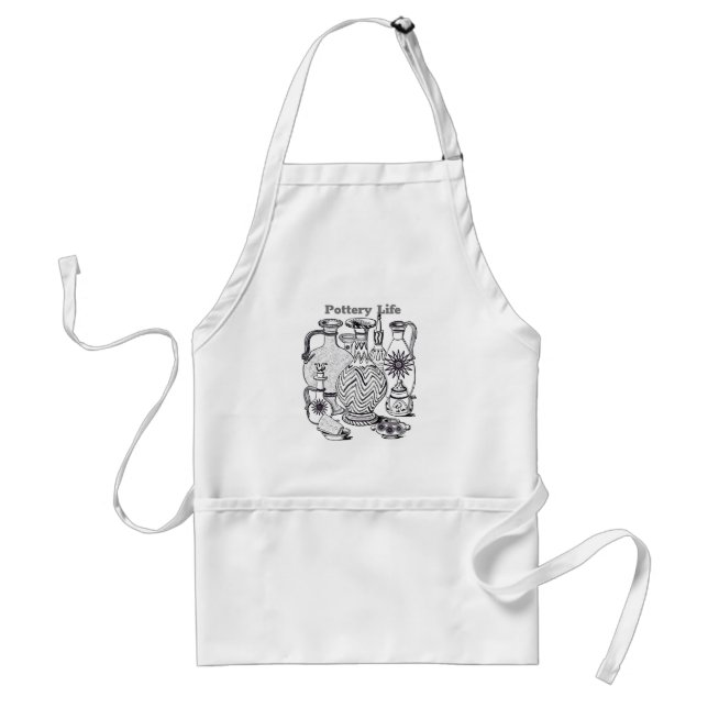 Pottery Life Adult Apron (Front)