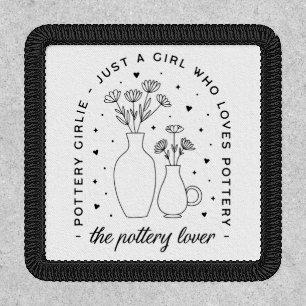 Pottery lover girly aesthetic patch