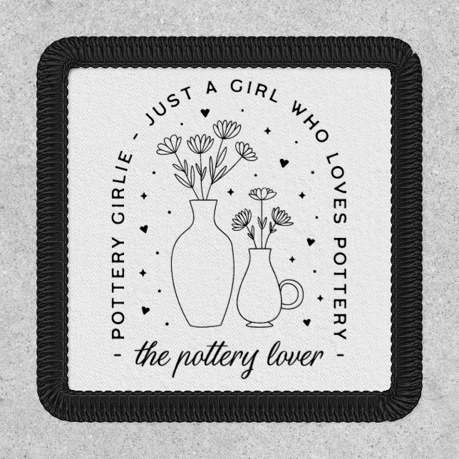 Pottery lover girly aesthetic patch (Front)