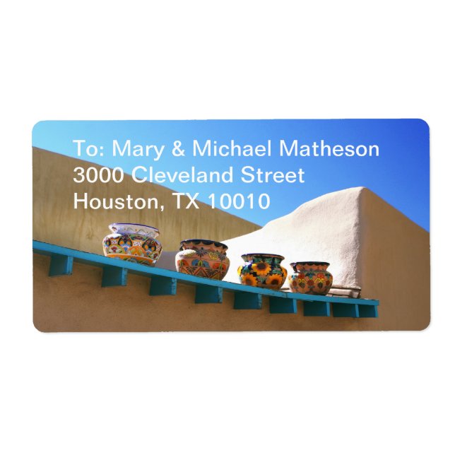 Pottery on Adobe Wall Label (Front)