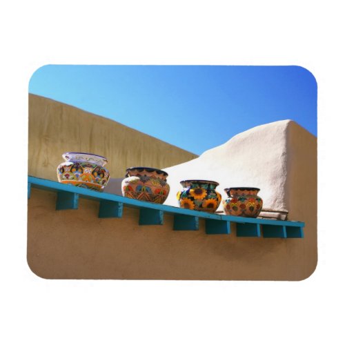 Pottery on Adobe Wall Magnet