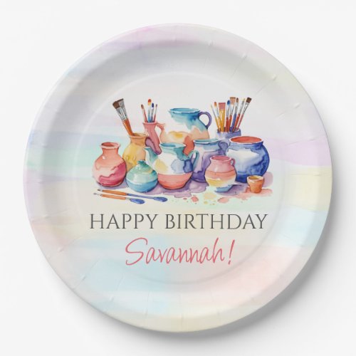 Pottery Paining Birthday Party Paper Plates