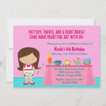 Pottery Painting Arts And Crafts Birthday Party Invitation at Zazzle
