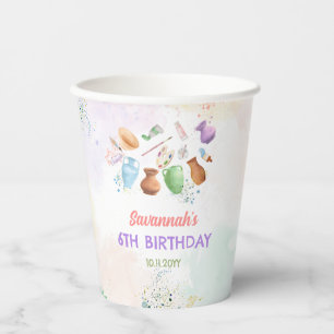 Pottery Painting Party Birthday Paper Cups