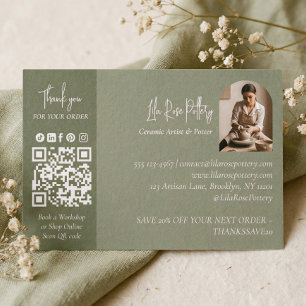Pottery Photo Business Thanks You For Your Order Thank You Card