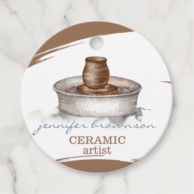 Pottery Studio Favor Tags