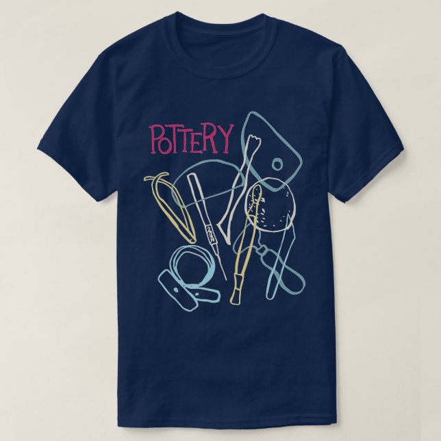 Pottery Tools  T-Shirt (Design Front)