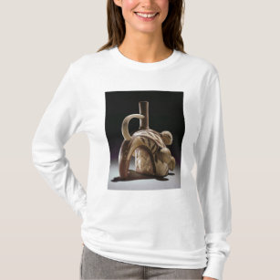 Pottery vessel of a frog climbing a cocoa tree T-Shirt
