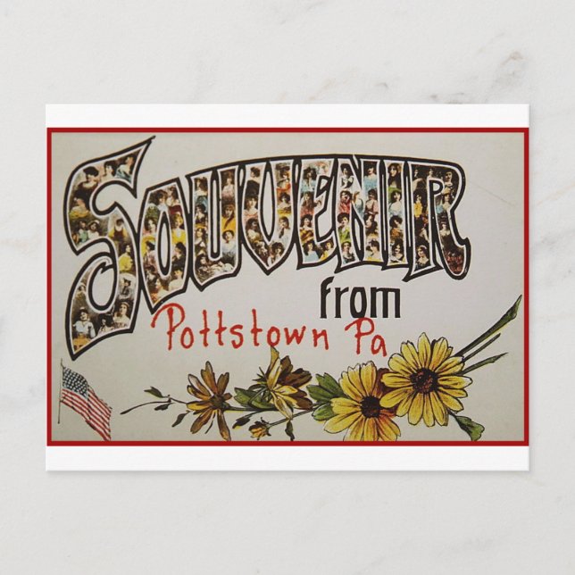 Pottstown Pennsylvania  Souvenir Postcard (Front)