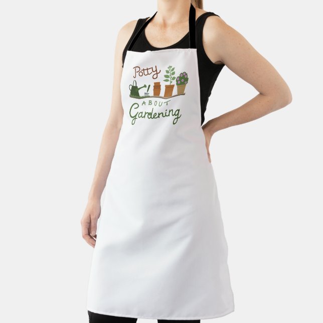 Potty About Gardening Design Apron (Insitu)