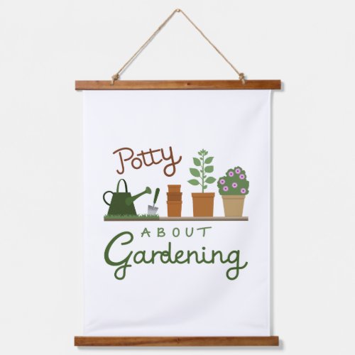 Potty About Gardening Design Hanging Tapestry