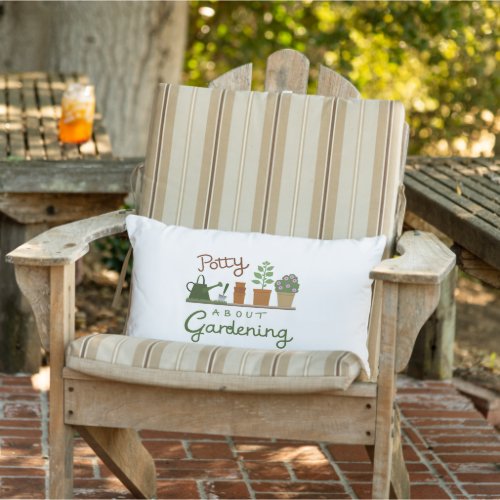 Potty About Gardening Design Lumbar Pillow