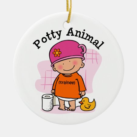 Potty Animal Girl Ornament