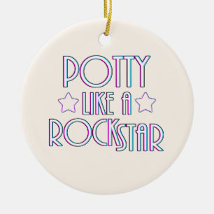 Potty Like a Rock Star Ceramic Ornament