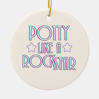 Potty Like a Rock Star Ceramic Ornament