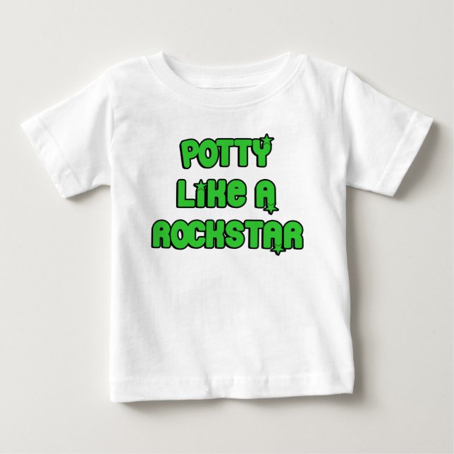 Potty Like A Rockstar Baby T-Shirt (Front)