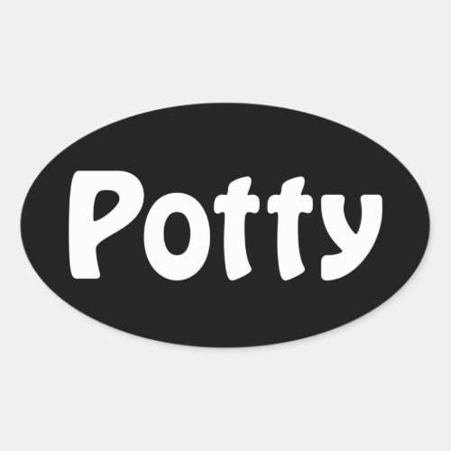 Potty Oval Sticker