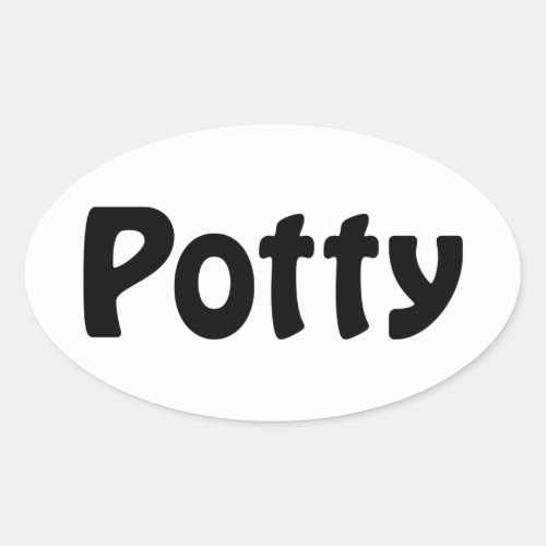 Potty Oval Sticker