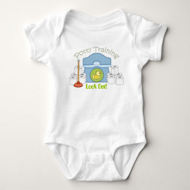 Potty Training  #2 baby bodysuit (Front)