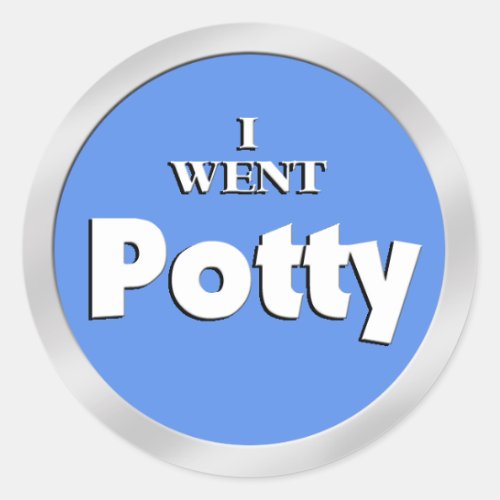 Potty Training Blue Reward stickers