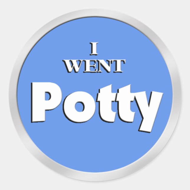 Potty Training Blue Reward stickers (Front)