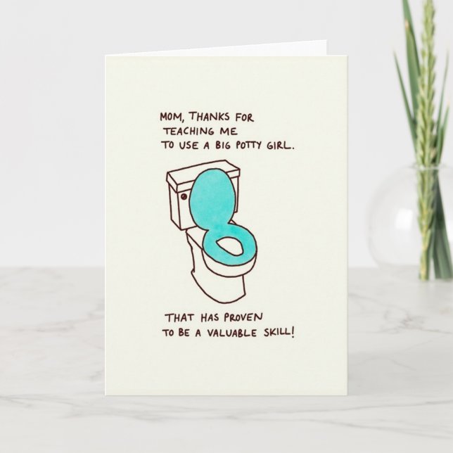 Potty Training Mothers Day Card (Front)