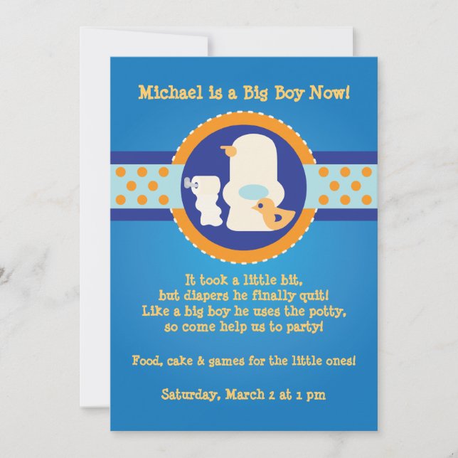 Potty Training Party Invitation (Front)