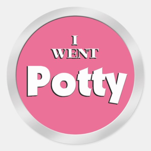 Potty Training Pink Reward stickers