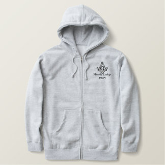 Potunk Lodge Embroidered zipper hoodie