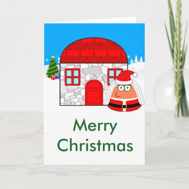 Pou Christmas Card (Front)