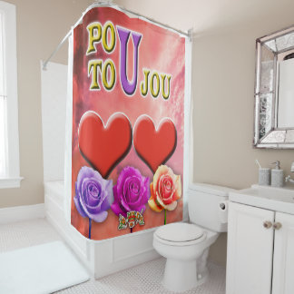 Pou Toujou Shower Curtain