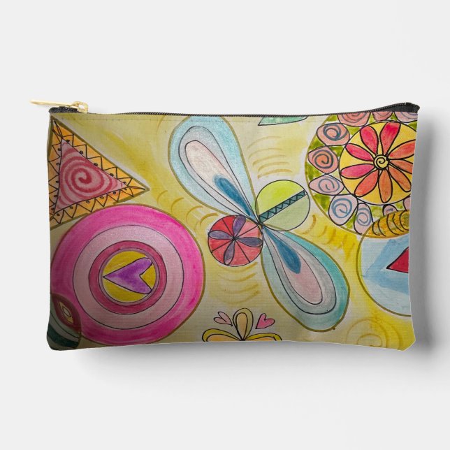 Pouch with original art - portal abstract (Front)