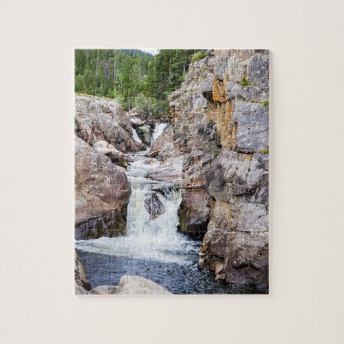 Poudre River Canyon Waterfall Jigsaw Puzzle