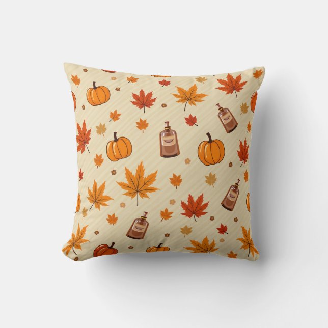 Pouf giving thanks for the harvest throw pillow (Front)