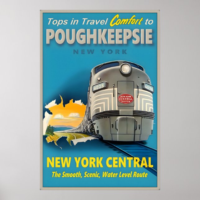 Poughkeepsie New York Central Railroad Tops in Poster (Front)
