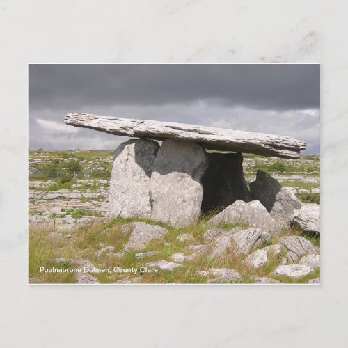 Poulnabrone Dolmen County Clare Postcard